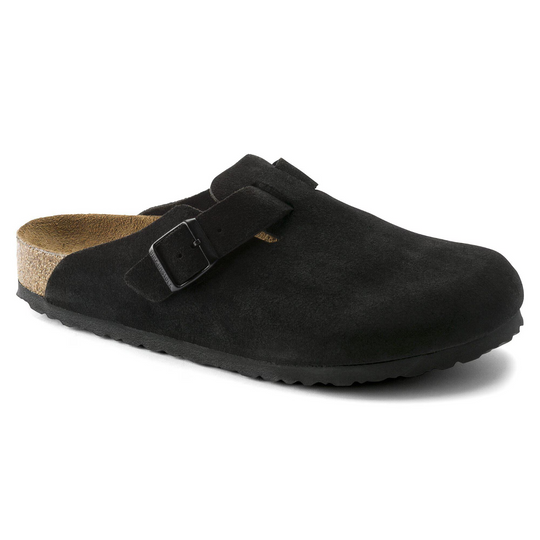 Birkenstock Unisex Boston Black Suede Regular