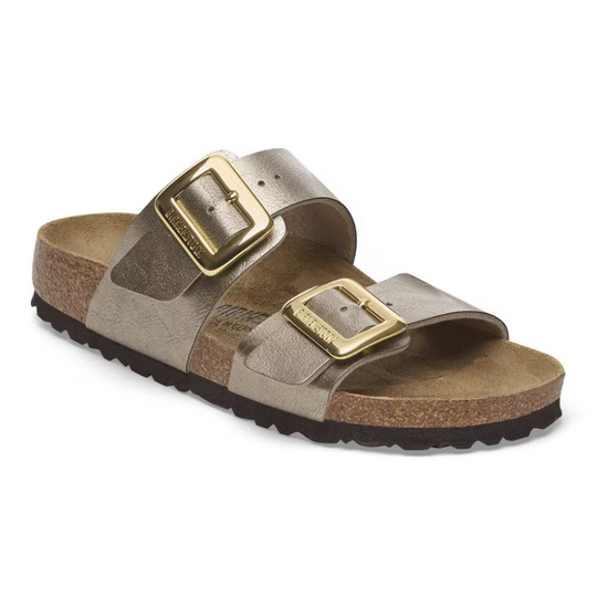 Birkenstock Women's Sydney Luxe Buckle Graceful Taupe Birko-Flor Narrow