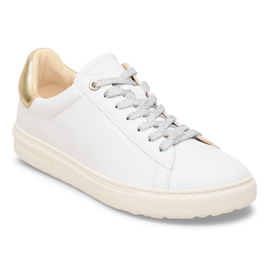 Birkenstock Women's Bend White/Gold Leather Narrow