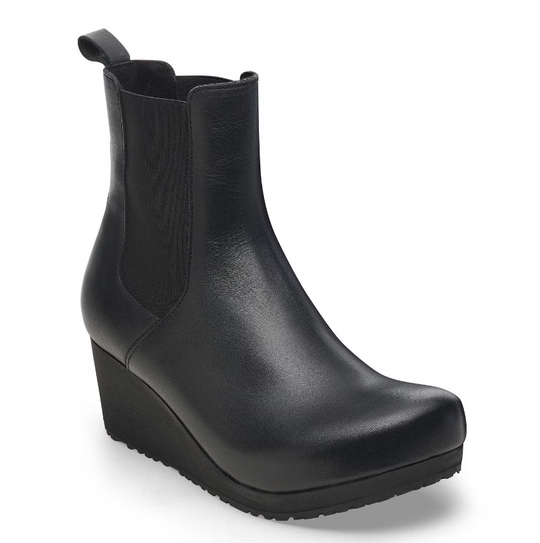 Birkenstock Women's Ebba Slip On Black Leather Narrow